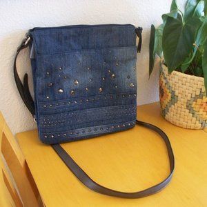 Denim Cross Body Bag Prewashed look